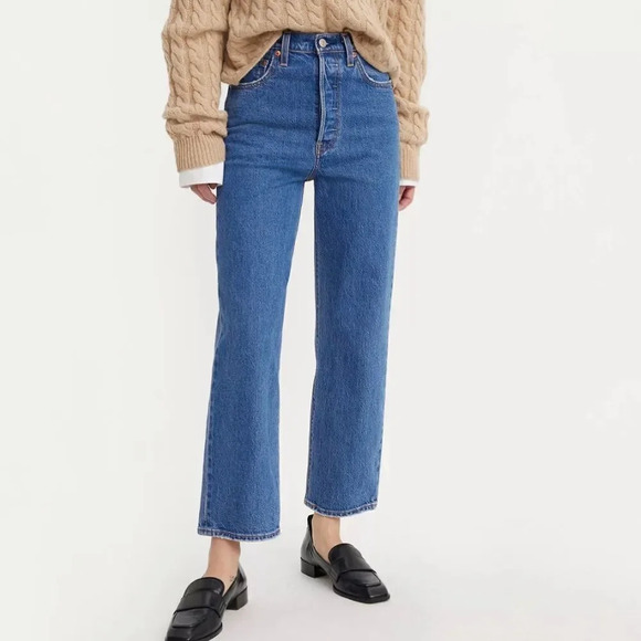Levi's Ribcage Straight Ankle Jeans - Picture 1 of 13